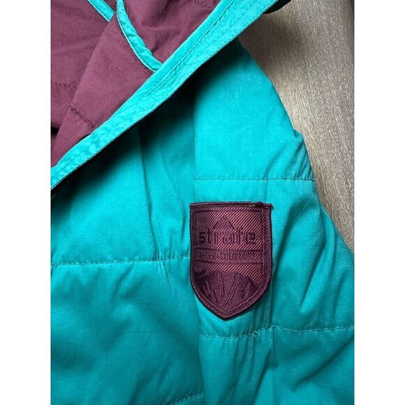 Strafe Women's Sunnyside Alpha Anorak Puffer in Teal and Maroon Size Small - Picture 5 of 8